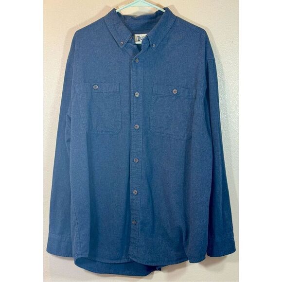 Duluth Trading Co. Men's Blue Ridge Relaxed Fit Jaspe Shirt Large - Picture 3 of 11